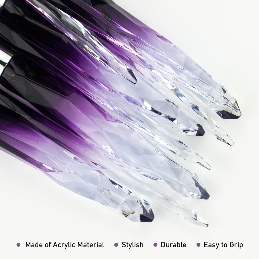 Make Up Brush Set 10 Piece, Professional Makeup Brushes with Soft Bristles Hair Purple Cosmetic Brushes Collection Special Plastic Handle Eye Brushes