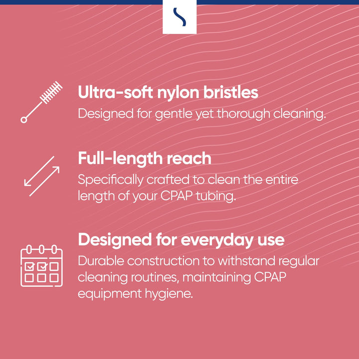 CPAP Tube Cleaning Brush by Snugell - Tube and CPAP Mas