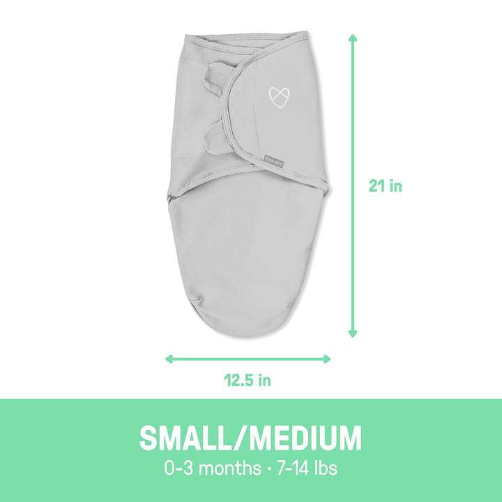 by Ingenuity Original Swaddle, 100% Cotton, Improves Sleep &amp; Calms Startle Reflex, 0-3 Months, 3-Pack - Oh Deer