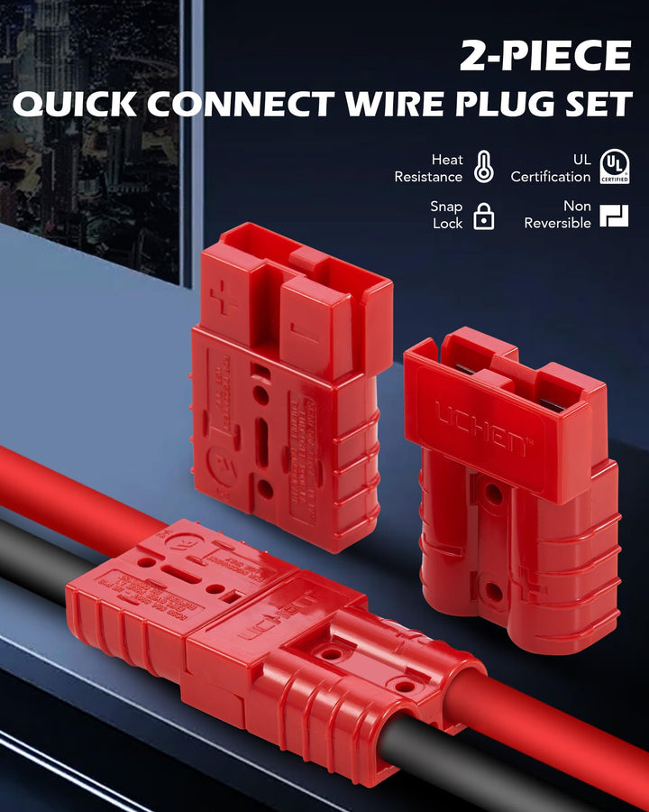 Orion Motor Tech Wire Connector 2 Pack, 50A Wire Harnes