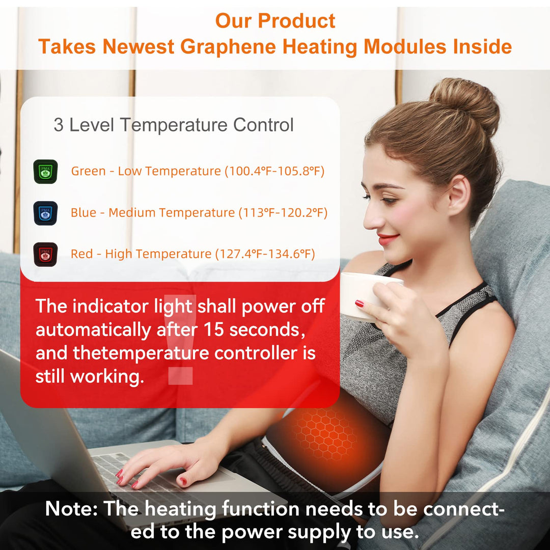 Graphene Heating Pad for Back Pain, Far Infrared Heatin