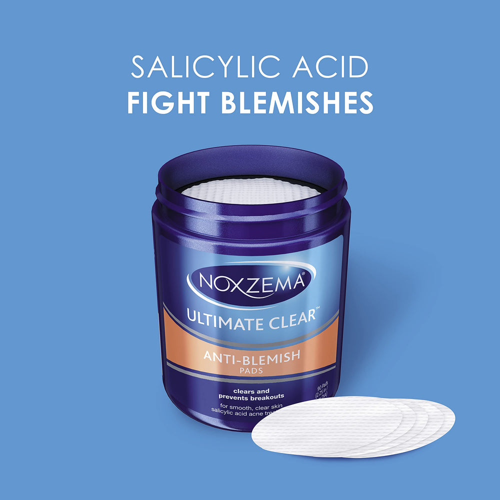 Ultimate Clear Face Pads Clears & Prevents Acne Anti-Blemish Made with Over 60% Alcohol 90 Count