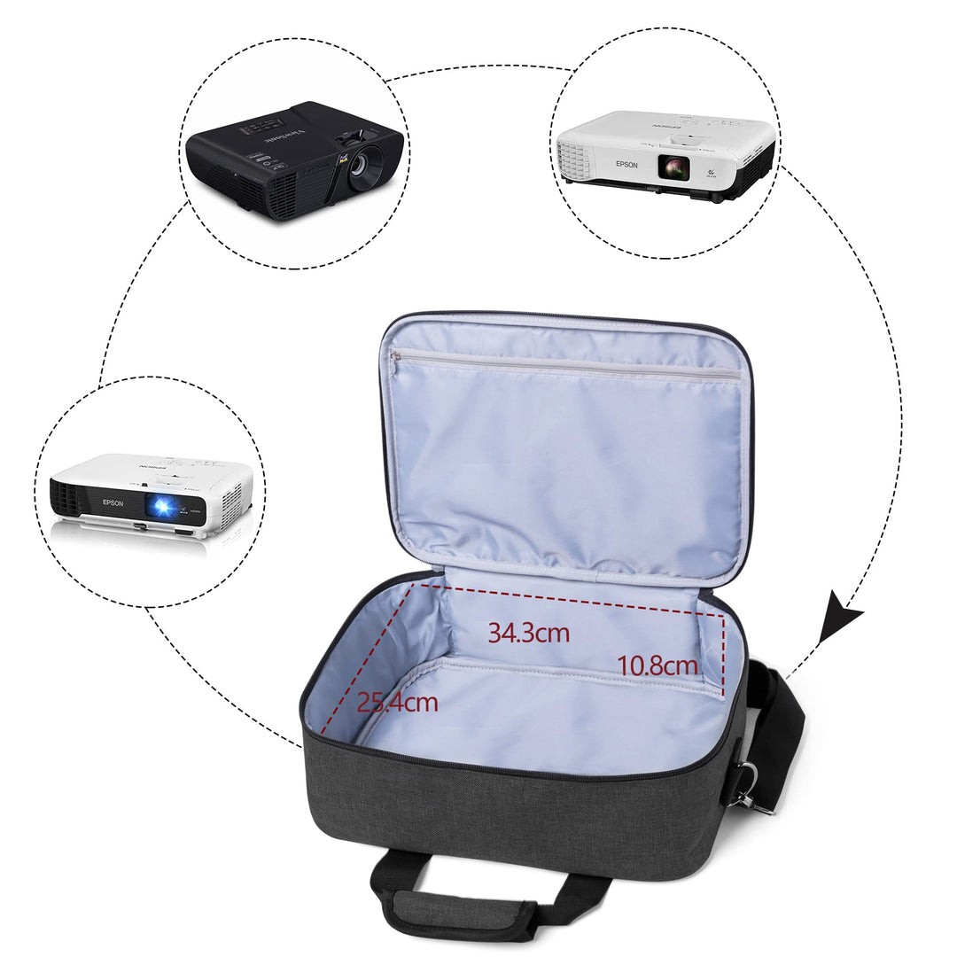 Luxja Projector Case, Projector Bag with Accessories St