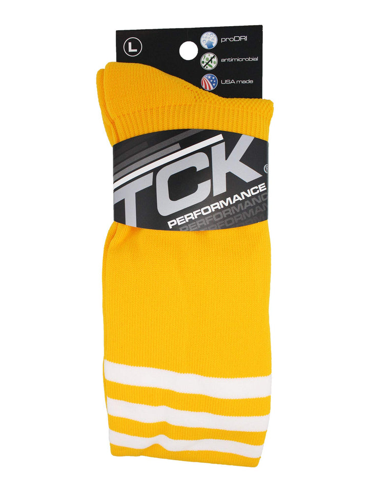 Performance Baseball/Softball Socks (Gold/White, Large)