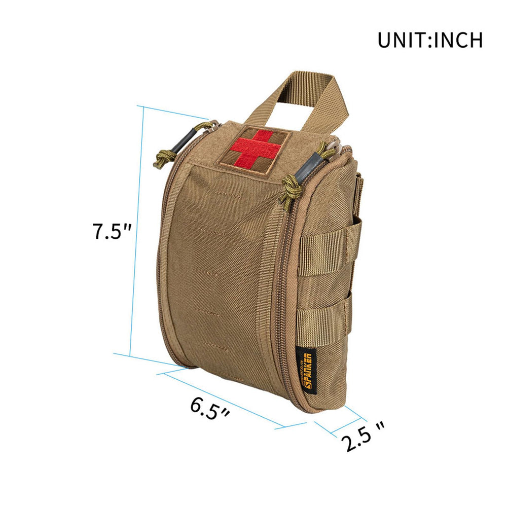 Tactical First Aid Kits Medical Utility Pouch Molle EMT Pouch Quick Release Emergency Survival Kits (Coyote Brown)