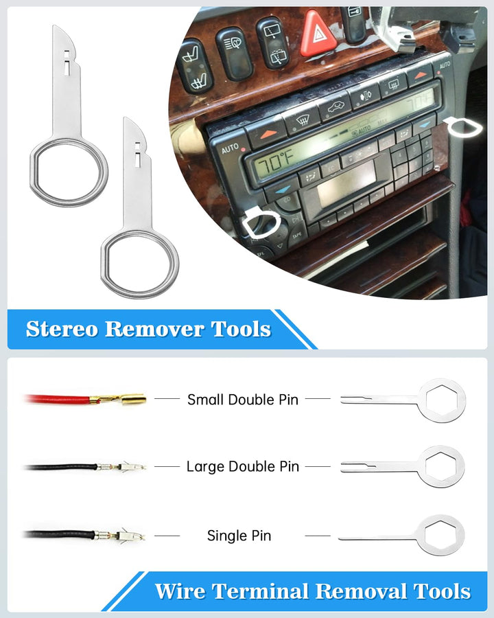 Poraxy 19Pcs Trim Removal Tool,Car Panel Door Audio Tri