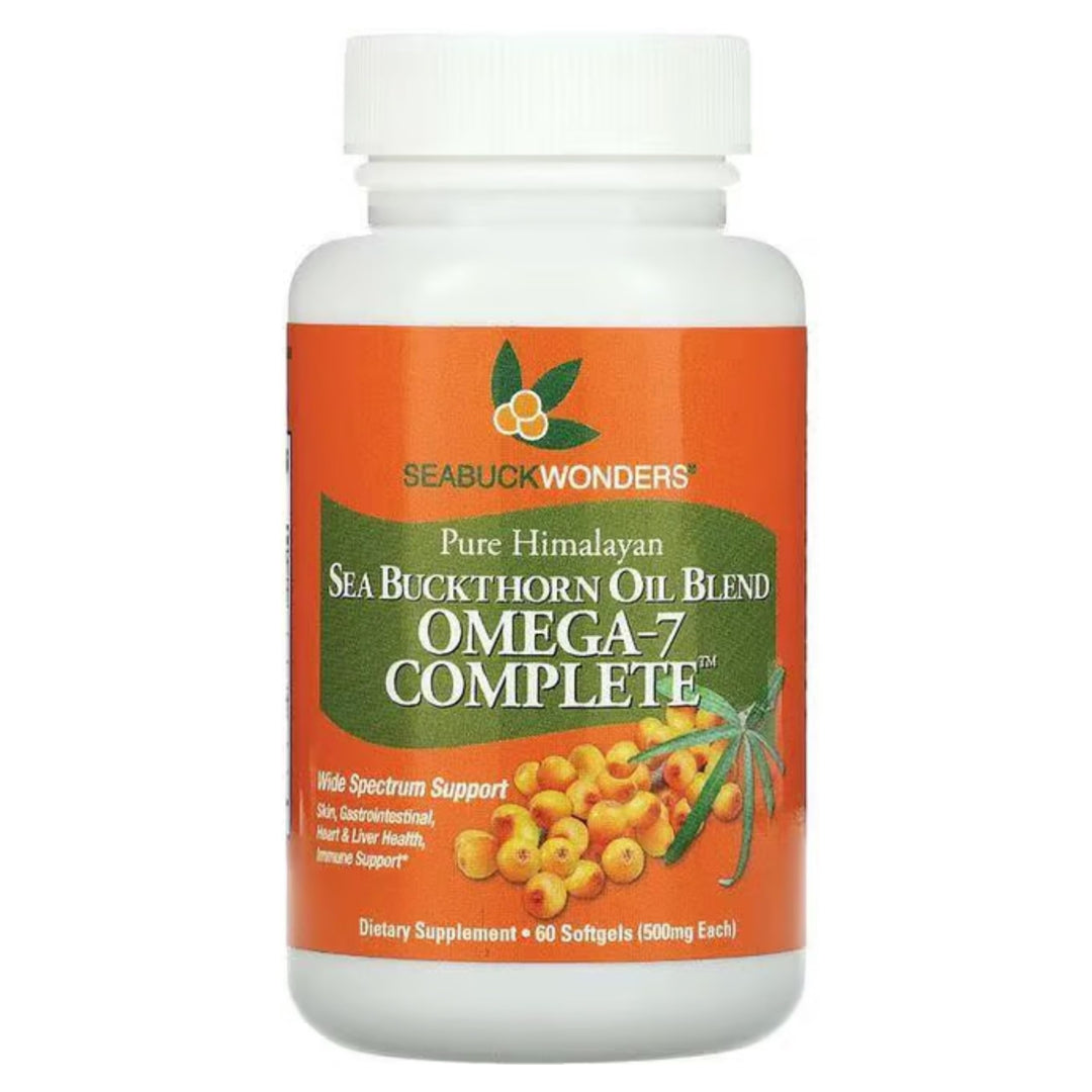 Sea Buckthorn Oil Blend, Omega-7 Complete, 60-Softgels (500mg Each)