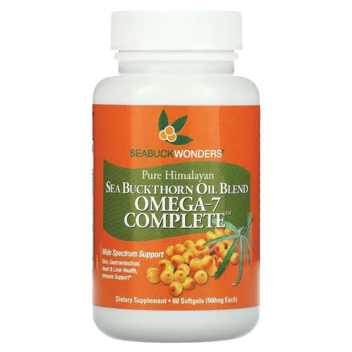 Sea Buckthorn Oil Blend, Omega-7 Complete, 60-Softgels (500mg Each)