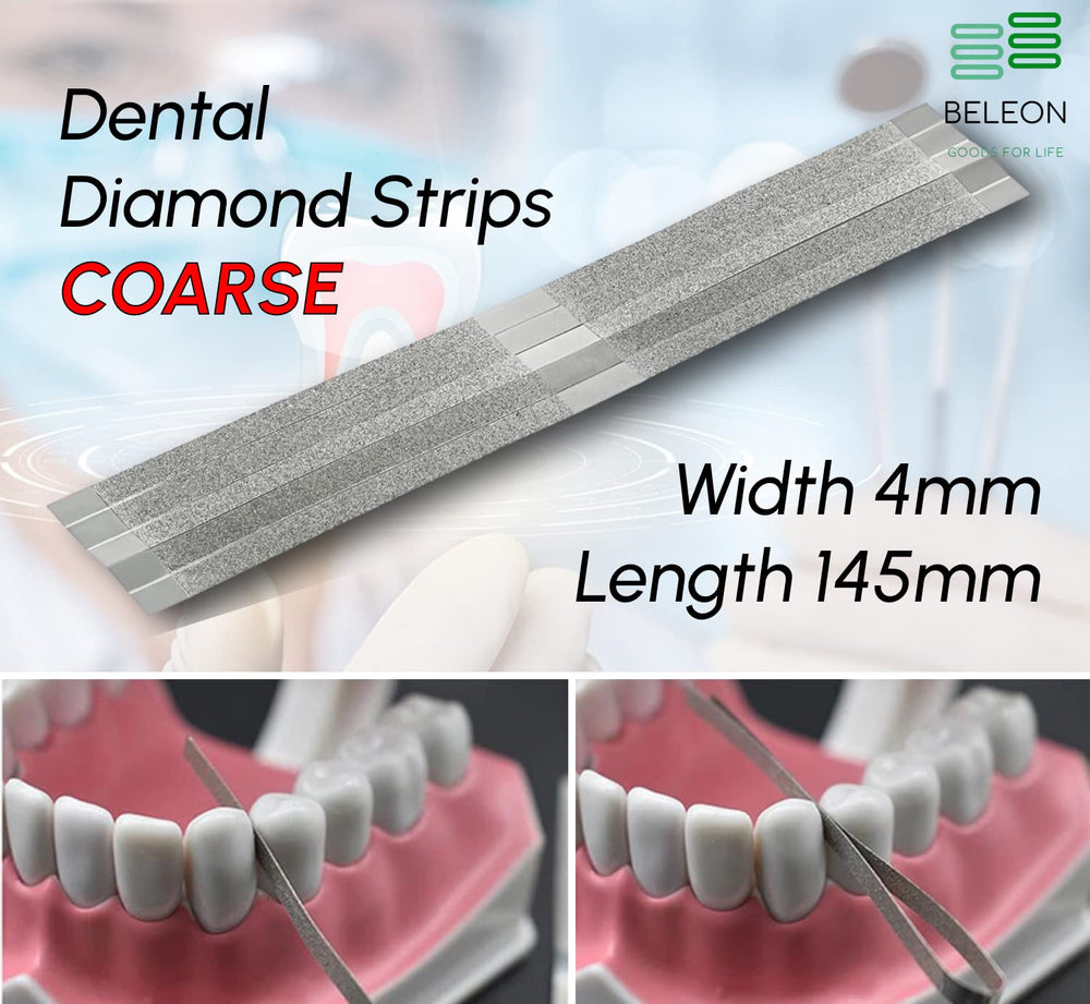 BELEON Dental Diamond Strips - Coarse 5pcs 4mm x 145mm 