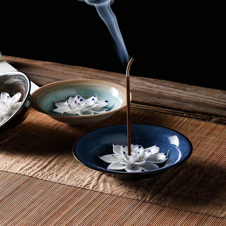 uniidea Incense Holder Ceramic Incense Burner Lotus Inc