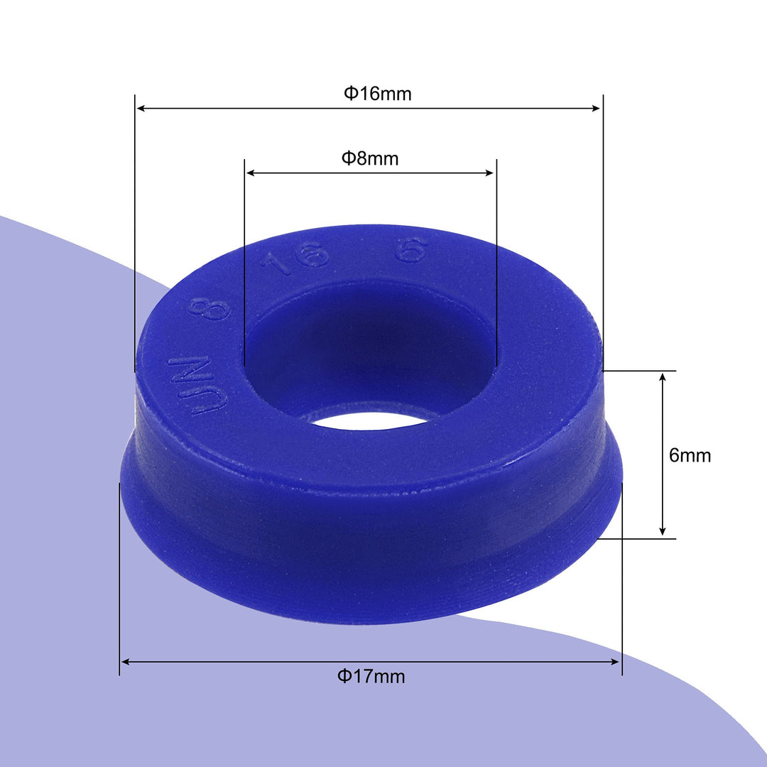 MECCANIXITY UN Radial Shaft Seal 8mm ID x 16mm OD x 6mm