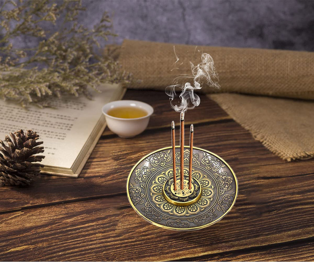 meifan Incense Stick Holder, Brass Incense Burner 9 Inc