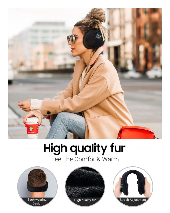 LC-dolida Bluetooth Earmuffs for Winter Women Men, Ear 