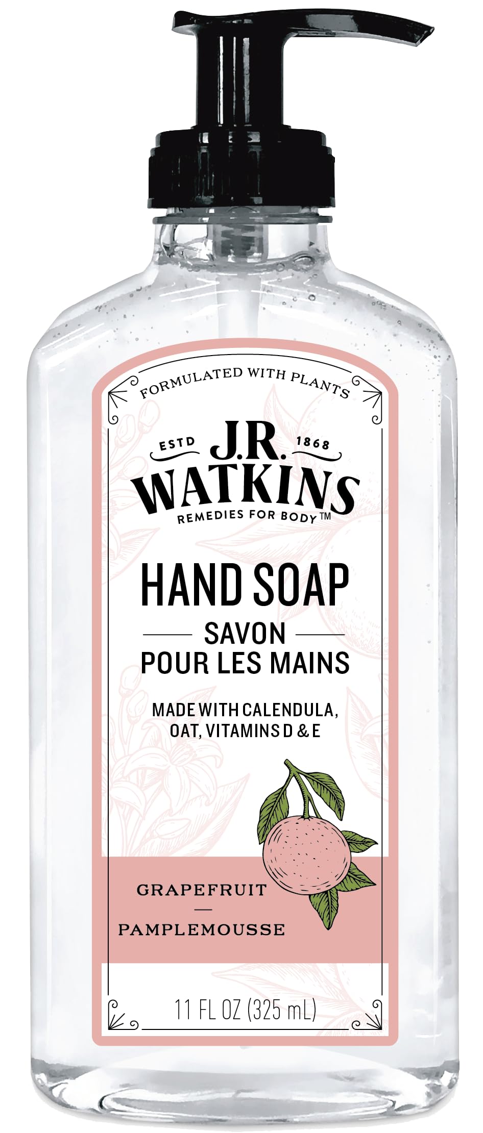 Natural Liquid Hand Soap, Grapefruit, 11 Ounce