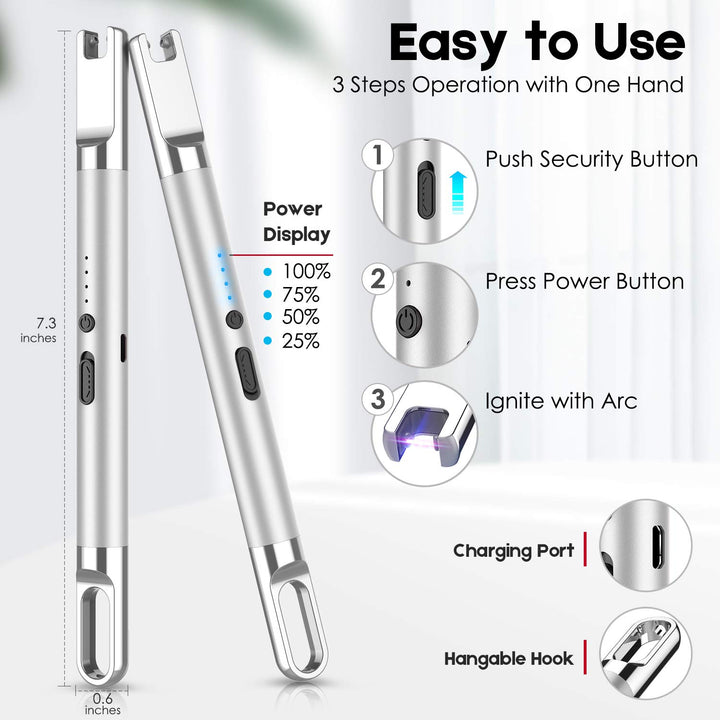Flamgirlant Candle Lighter, Electric Lighter with Batte
