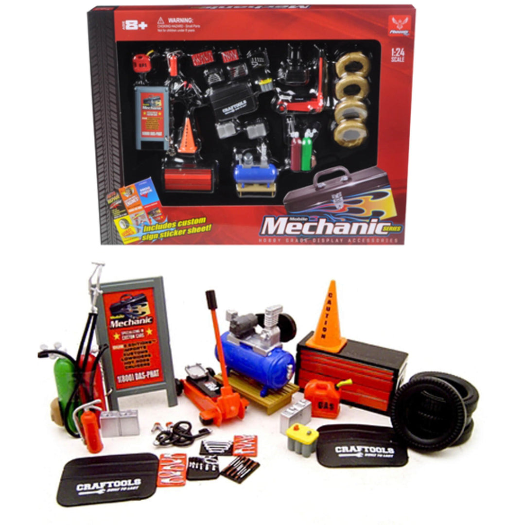 Mechanic Garage Accessories Set for 1/24 Scale Models