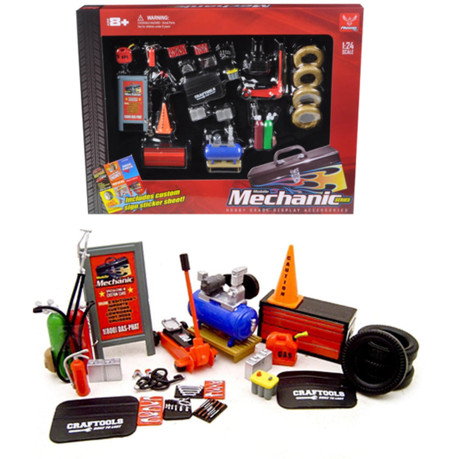 Mechanic Garage Accessories Set for 1/24 Scale Models