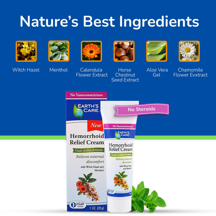 Earth&#39;s Care Hemorrhoid Cream - Hemorrhoid Trea