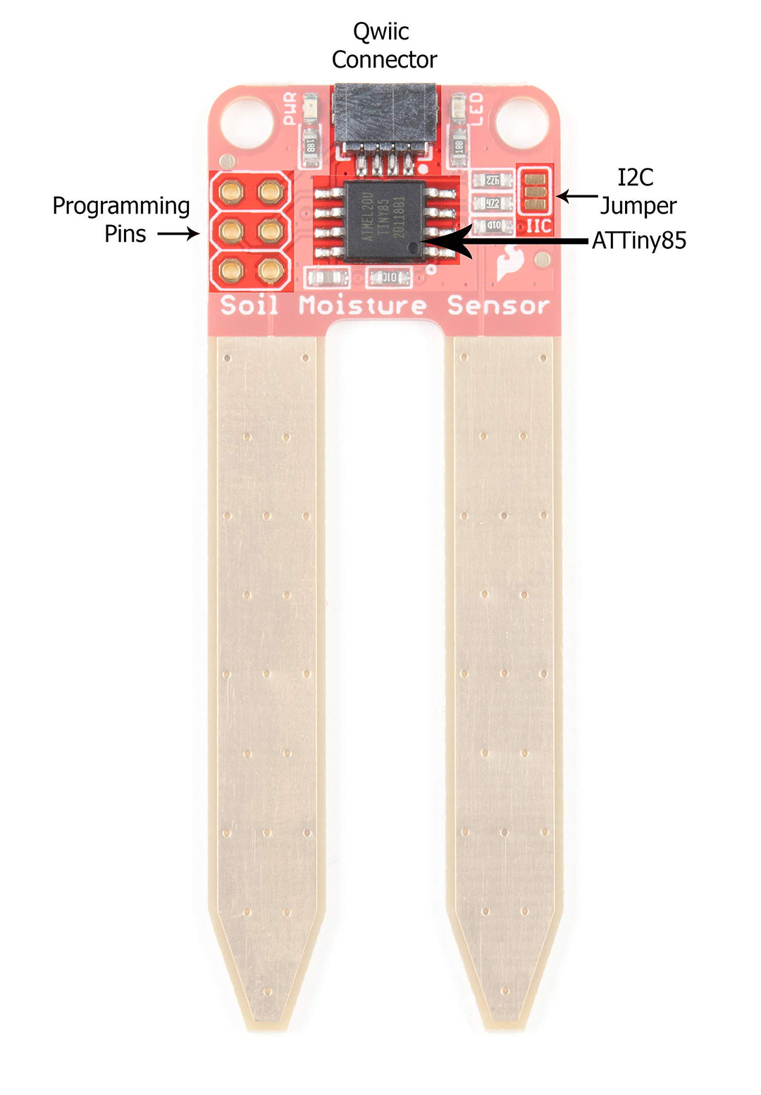 Qwiic Soil Moisture Sensor - Monitor Soil Moisture - Use microcontrollers Use for Education Classroom MakerSpace Library and Home Learning