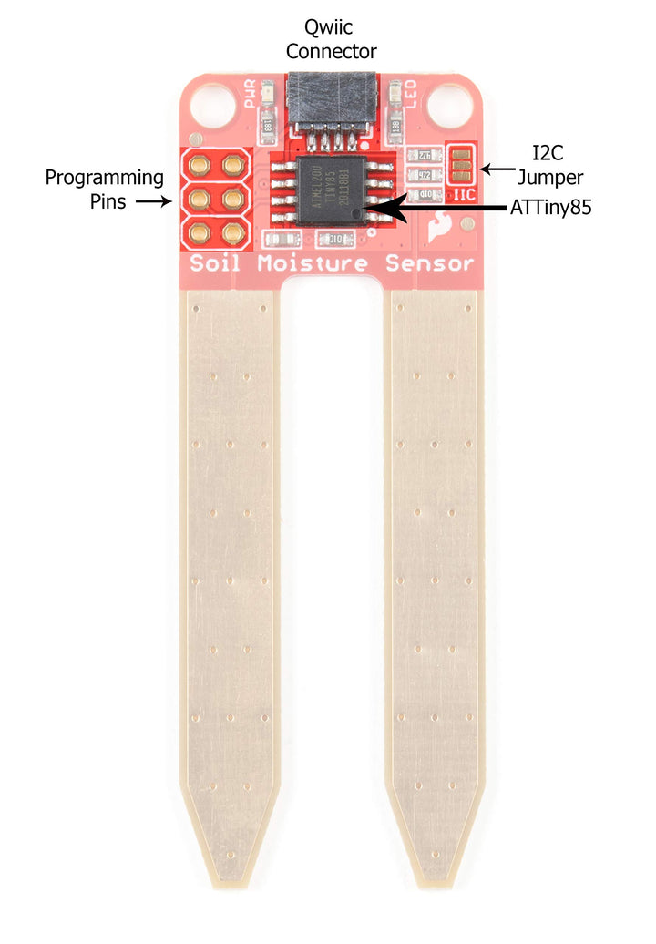 Qwiic Soil Moisture Sensor - Monitor Soil Moisture - Use microcontrollers Use for Education Classroom MakerSpace Library and Home Learning