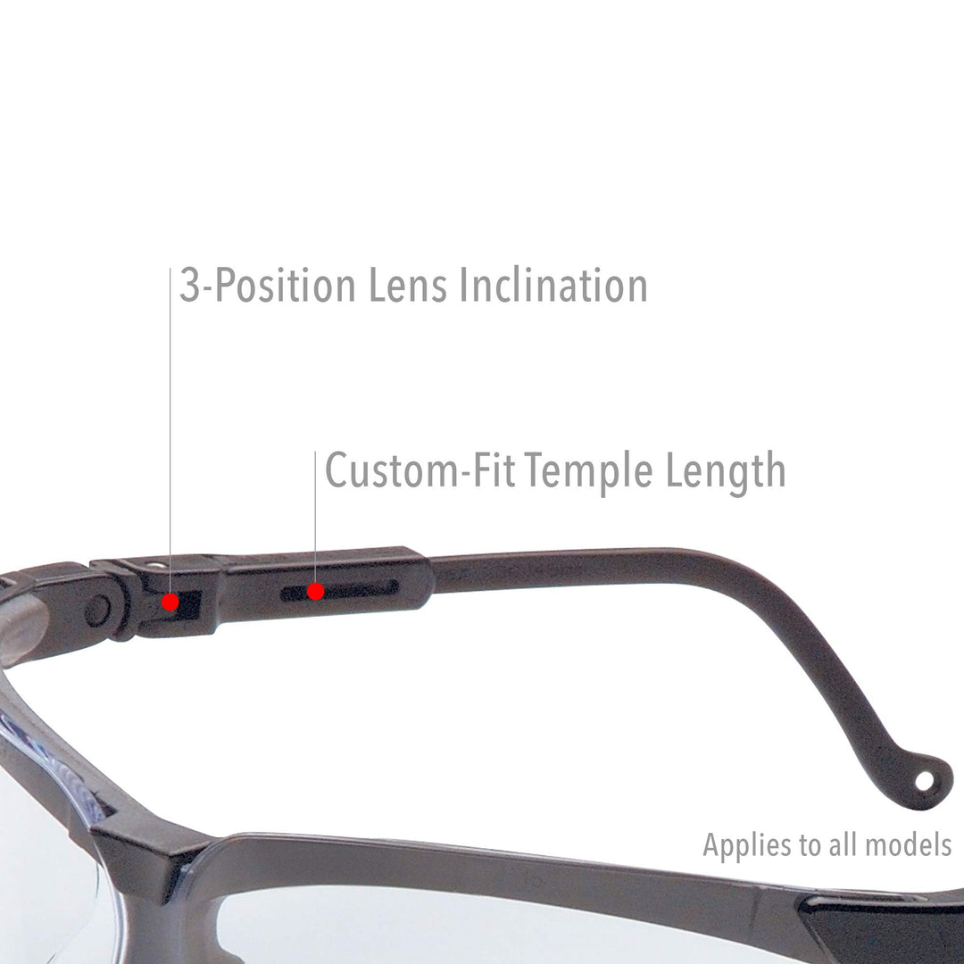 Howard Leight Shooting Sports Howard Leight by Honeywell Genesis Sharp-Shooter Shooting Glasses Combo Kit (R-01637),Clear/Amber/Vermillion,Large