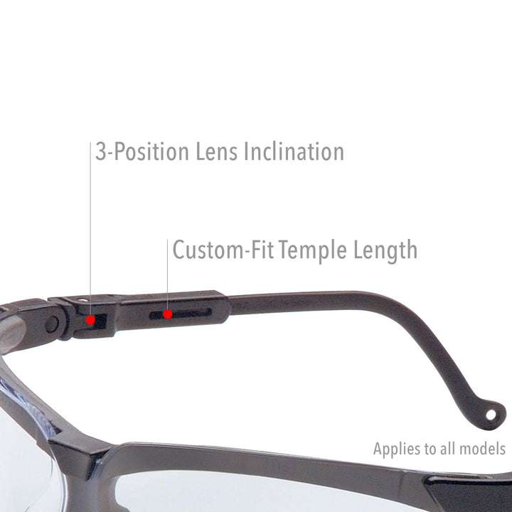 Howard Leight Shooting Sports Howard Leight by Honeywell Genesis Sharp-Shooter Shooting Glasses Combo Kit (R-01637),Clear/Amber/Vermillion,Large