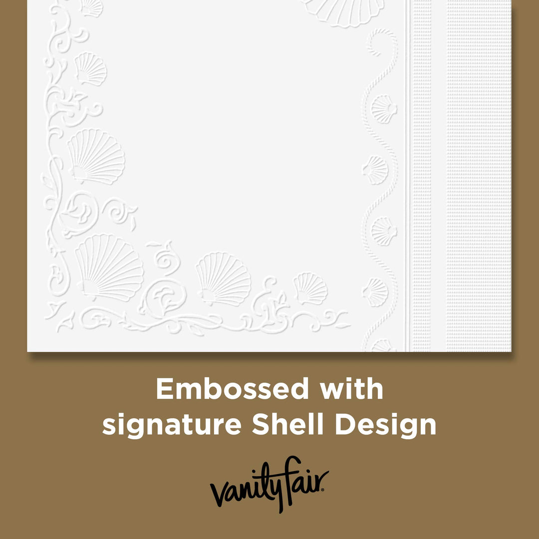 Vanity Fair Impressions Napkins, White - 40 ct