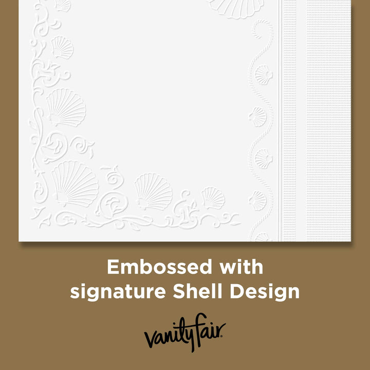 Vanity Fair Impressions Napkins, White - 40 ct