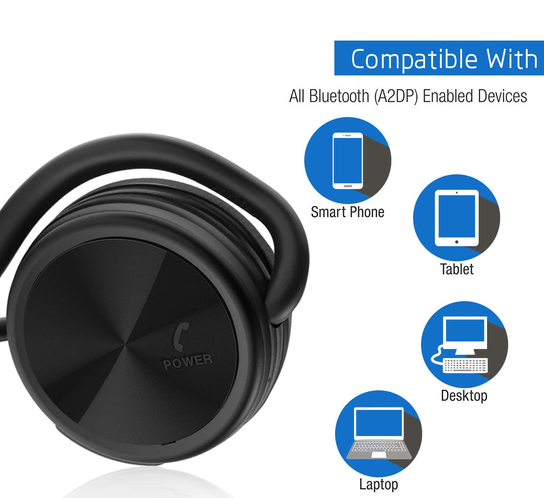 SH03 Sports Bluetooth 5.0 Headphones, Wireless Stereo Earphones for Running with Mic for Wireless Music Streaming and Handsfree Calling, Up to 25 Hours Music time