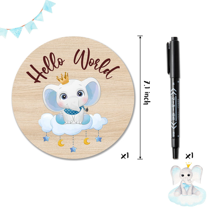 R HORSE Baby Birth Announcement Sign with Marker Pen Do