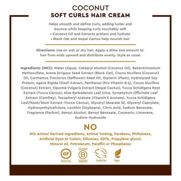 Soft Curls Hair Cream Coconut, 189ml