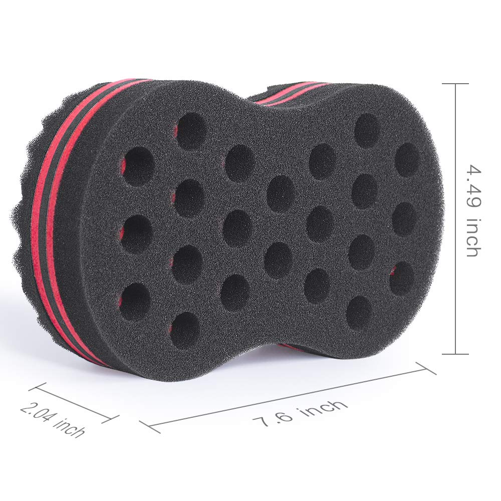 Big Holes Double Sides Barber Hair Brush Twist Sponge Make Dreads Locking Twist Coil Afro Locs Hole 16mm/0.62in (1 Pack)