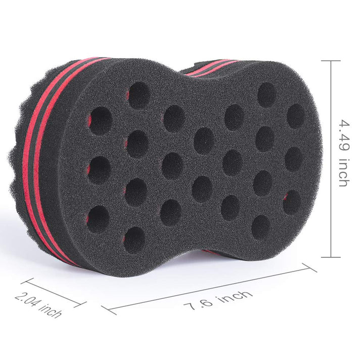 Big Holes Double Sides Barber Hair Brush Twist Sponge Make Dreads Locking Twist Coil Afro Locs Hole 16mm/0.62in (1 Pack)
