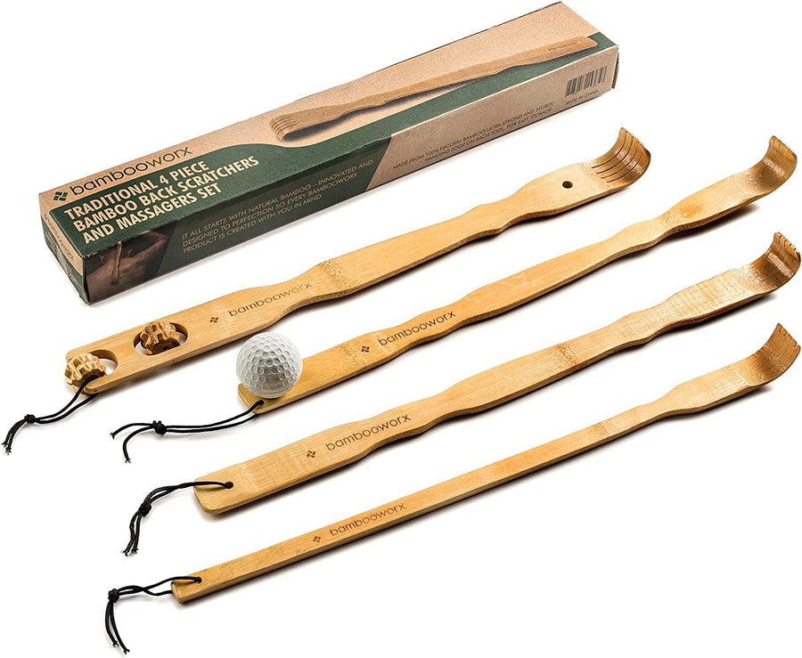 BambooWorx 4 Piece Traditional Back Scratcher and Body 