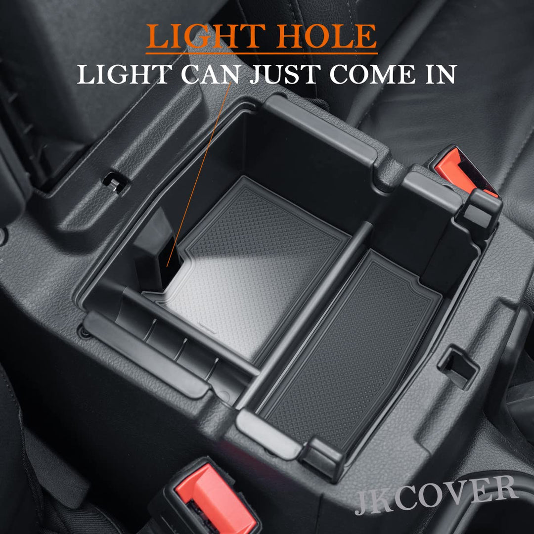 Compatible with Center Console Organizer Tray Jeep Wrangler JL/JLU 2018-2021 2022 2023 2024 2025 and Jeep Gladiator JT Truck 2020-2023 2024 2025 Insert Armrest Accessories (Not for JK/JKU)