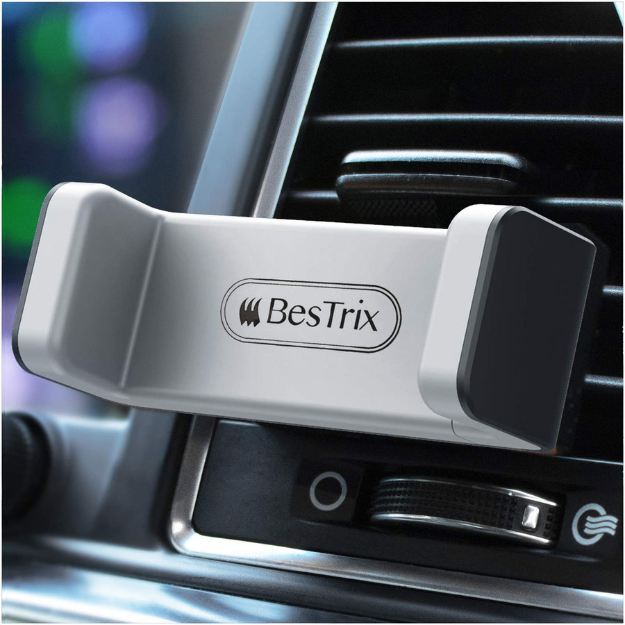 Phone Vent Holder Cell Phone Mount Holder for Car with Double Clamp Grip, Compact & Durable for iPhone, Galaxy and All Smartphones Up to 6.5
