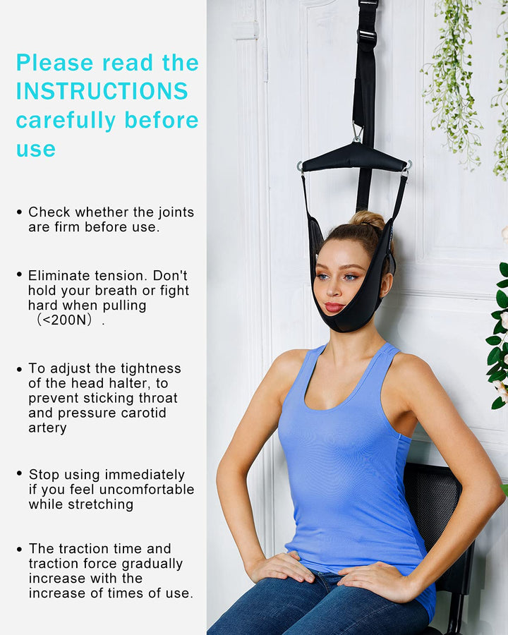 comness Cervical Neck Traction Device Over Door for Hom