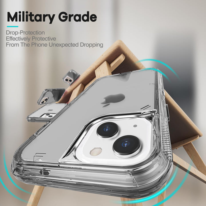 ORIbox for iPhone 14 Case for iPhone 13 Case Gray, [10 