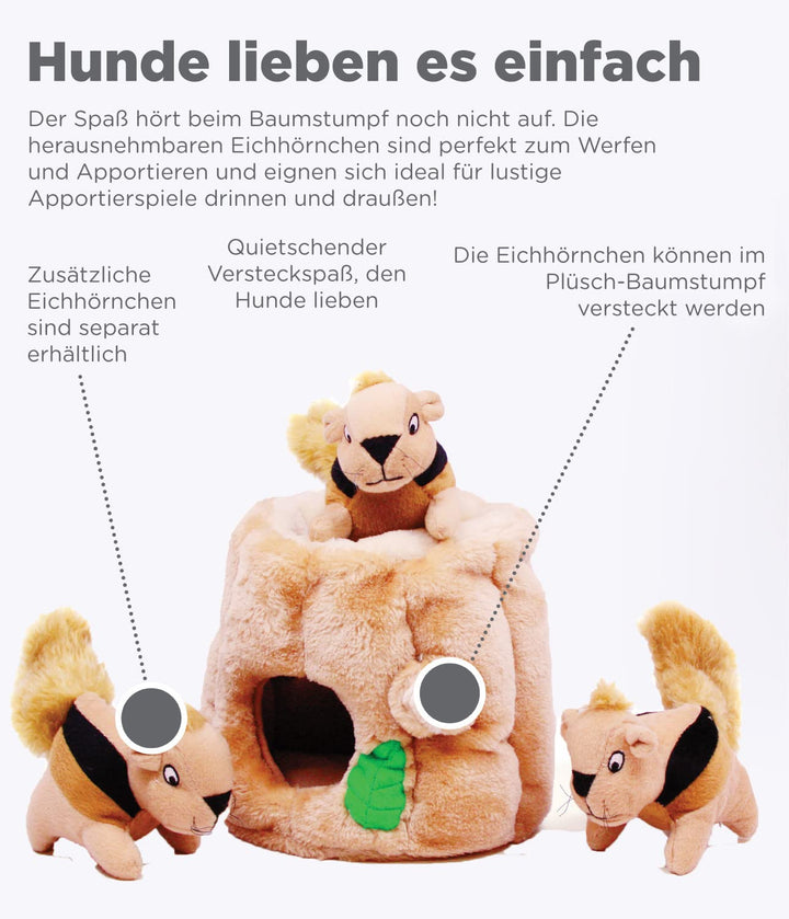 Hide A Squirrel Plush Dog Toy Puzzle, Medium