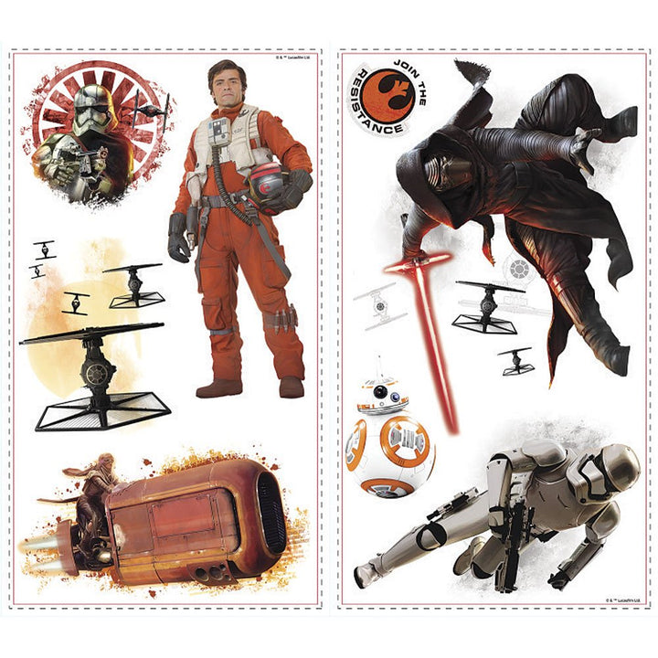 RoomMates Star Wars The Force Awakens Ep VII Ensemble Cast Peel and Stick Wall Decals