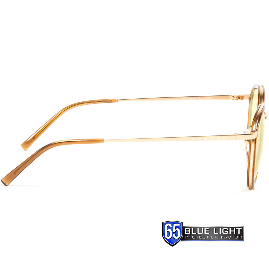 GUNNAR - Premium Gaming and Computer Glasses - Blocks 65% Blue Light - Atherton, Onyx, Amber Tint