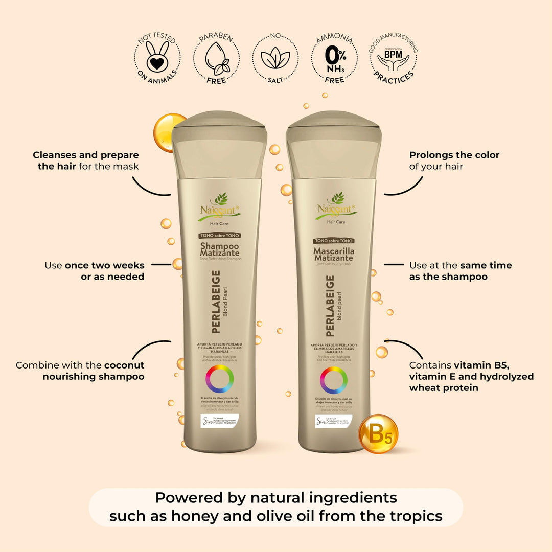 Naissant Purple Shampoo Blond Pearl Perla Beige, 10.1 fl. oz.