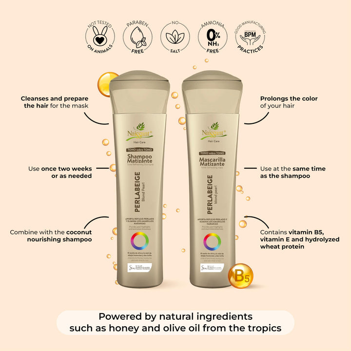 Naissant Purple Shampoo Blond Pearl Perla Beige, 10.1 fl. oz.