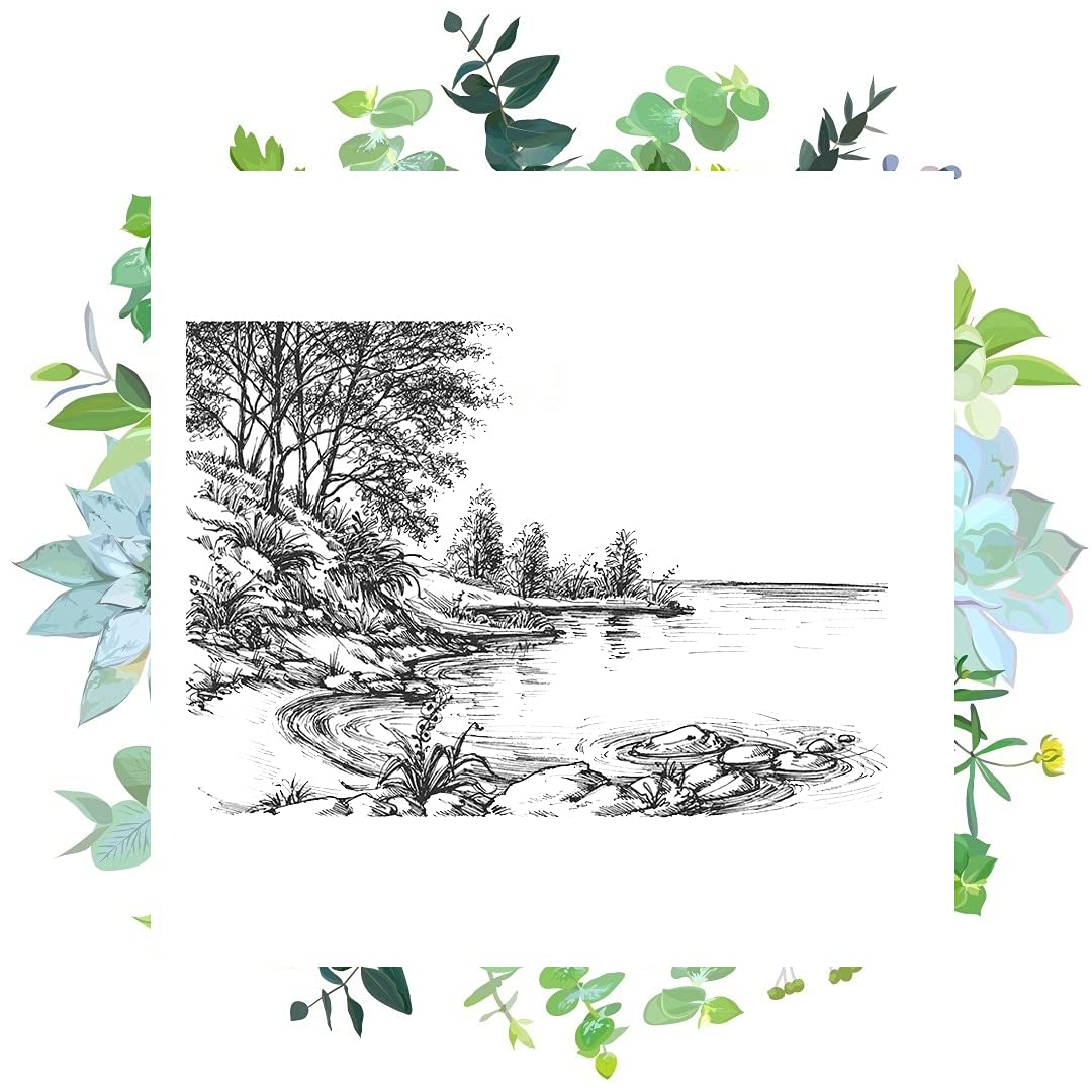 Beautiful Scenery Tree Clear Stamps for DIY Scrapbooking Decorative Card Making Photo Album Crafts Silicone Stamp Fun Decoration Supplies