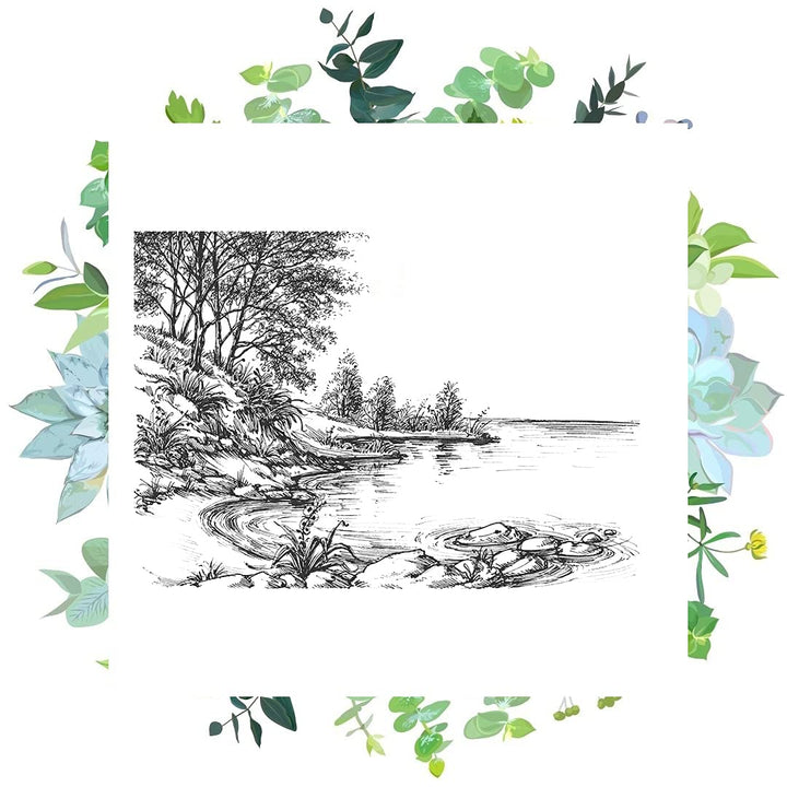 Beautiful Scenery Tree Clear Stamps for DIY Scrapbooking Decorative Card Making Photo Album Crafts Silicone Stamp Fun Decoration Supplies