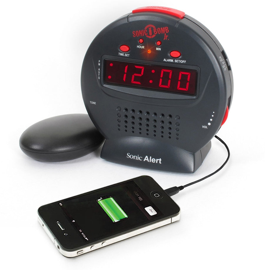 Small Digital Alarm Clock with Battery Backup, Snooze, Full Range Brightness Dimmer, Outlet Powered Compact Clock for Bedrooms, Desk, Bedside, Simple to Operate (Black)