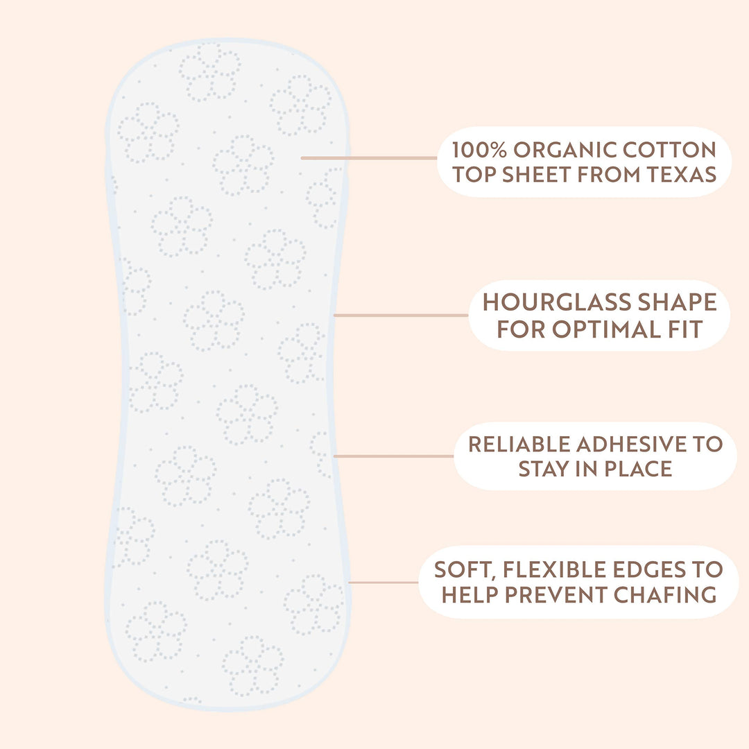 Claene Organic Cotton Panty Liners, Unscented,Thin, Dai