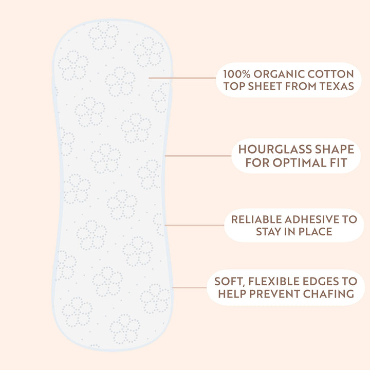 Claene Organic Cotton Panty Liners, Unscented,Thin, Dai