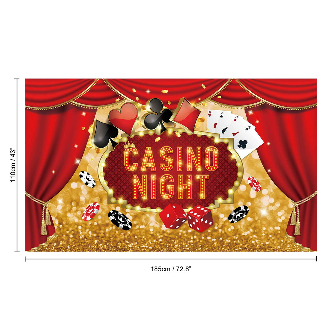 Casino Night Theme Party Decorations Backdrop Las Vegas