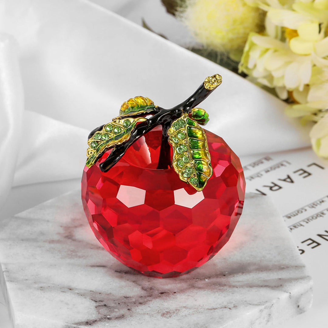 50mm/1.97in Crystal Figurine Home Decor Handmade Premium Healing Crystal Statue Paperweight Ornament Collectible Crafts, Ideal Gift for Wedding Birthday Christmas (Red)